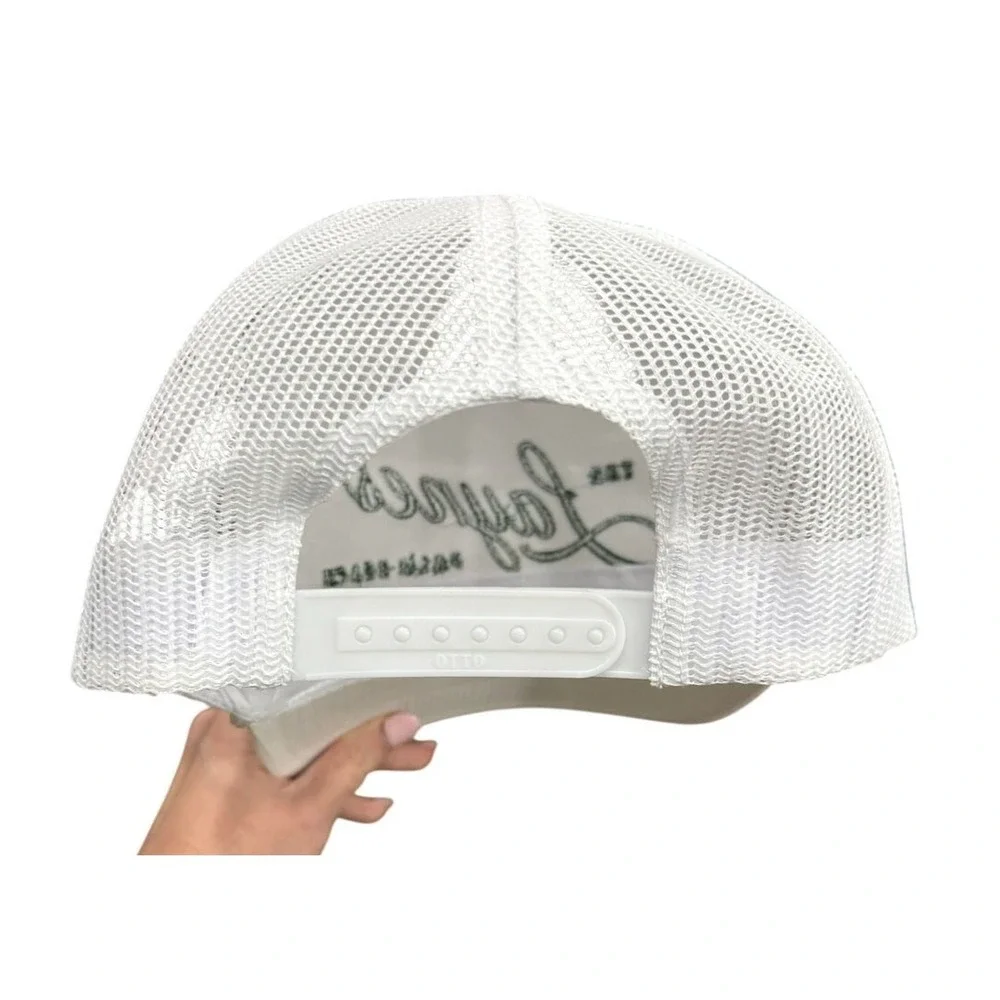 Otto Trucker Hat Snapback White Rope Cap Mesh Back OSFM‎ Palm Beach